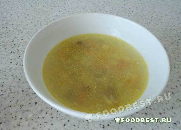 Грибной суп с лапшой